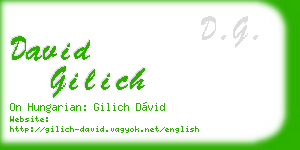 david gilich business card